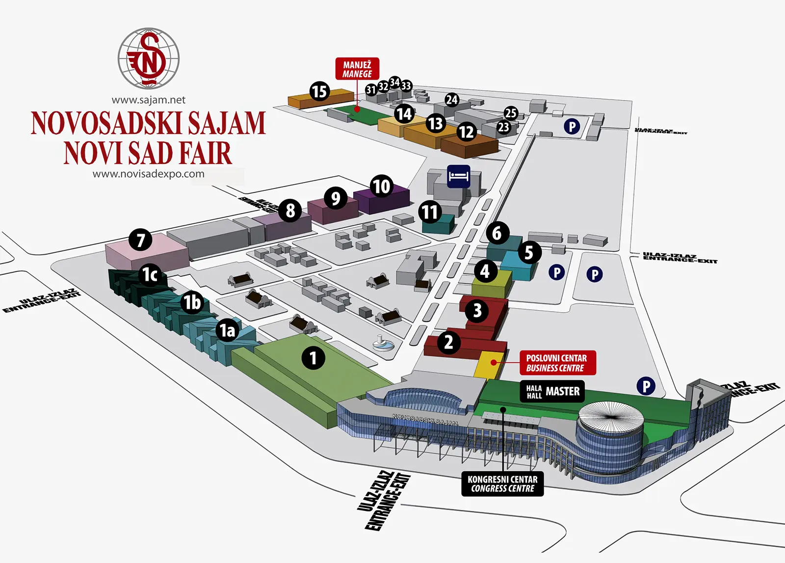 Plan sajma — raspored hala Novosadskog sajma